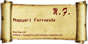 Magyari Fernanda névjegykártya